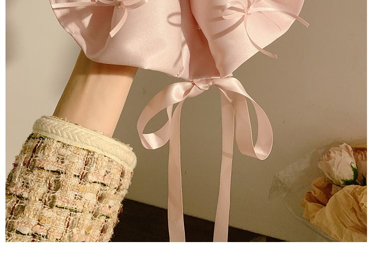 Satin Scrunchie Bow Plain