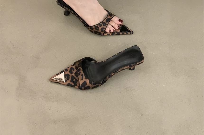 Heel High Slide Toe Pointed Sandals