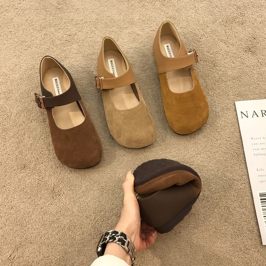 Buckled Flats Mary Jane Plain