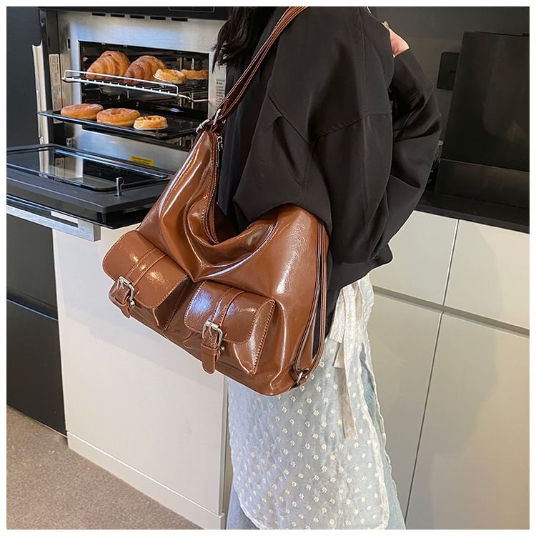 Faux Multi-Pocket Backpack Leather