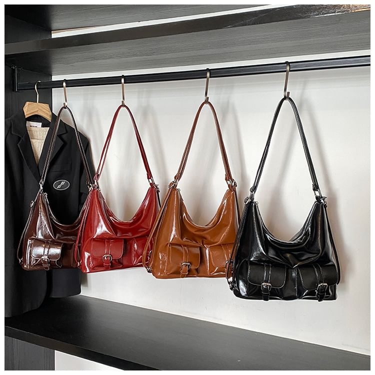 Faux Multi-Pocket Backpack Leather