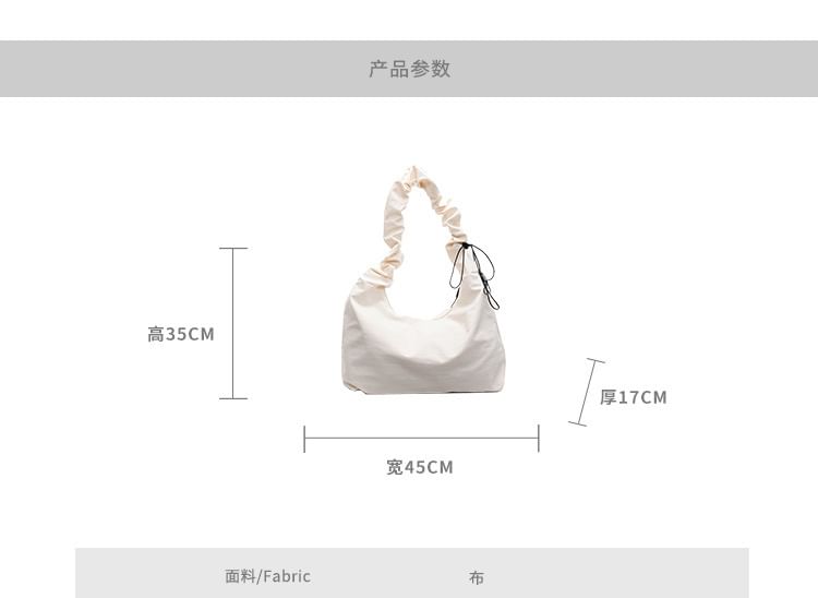 Bag Ruched Plain Tote