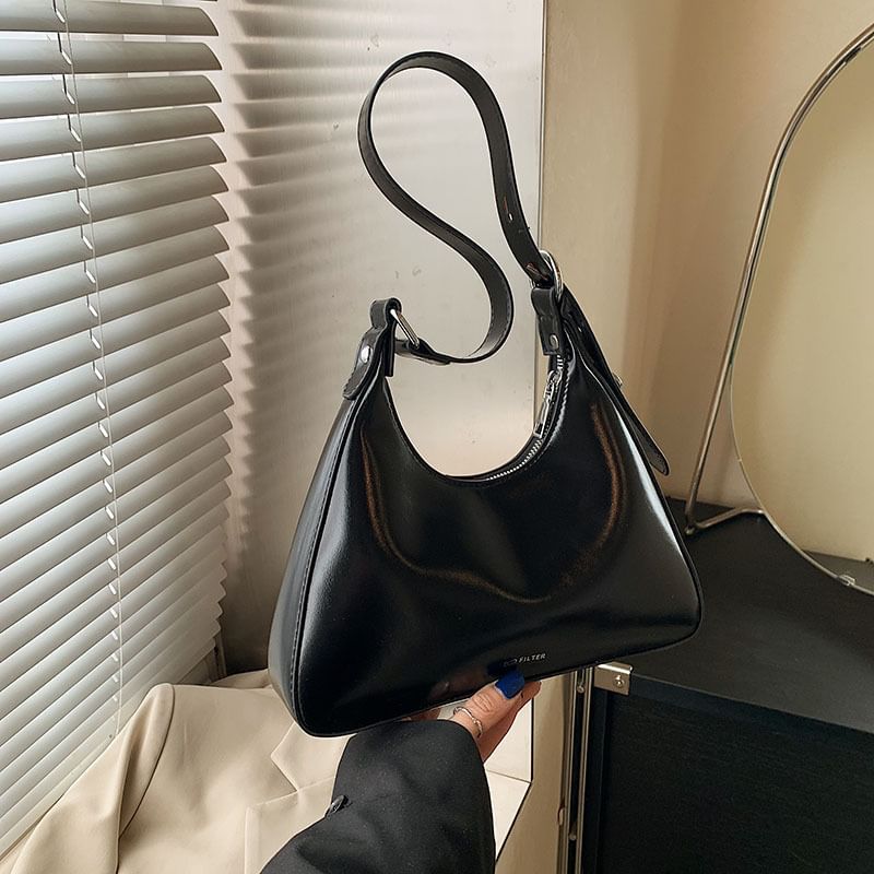 Lettering Leather Bag Faux Tote