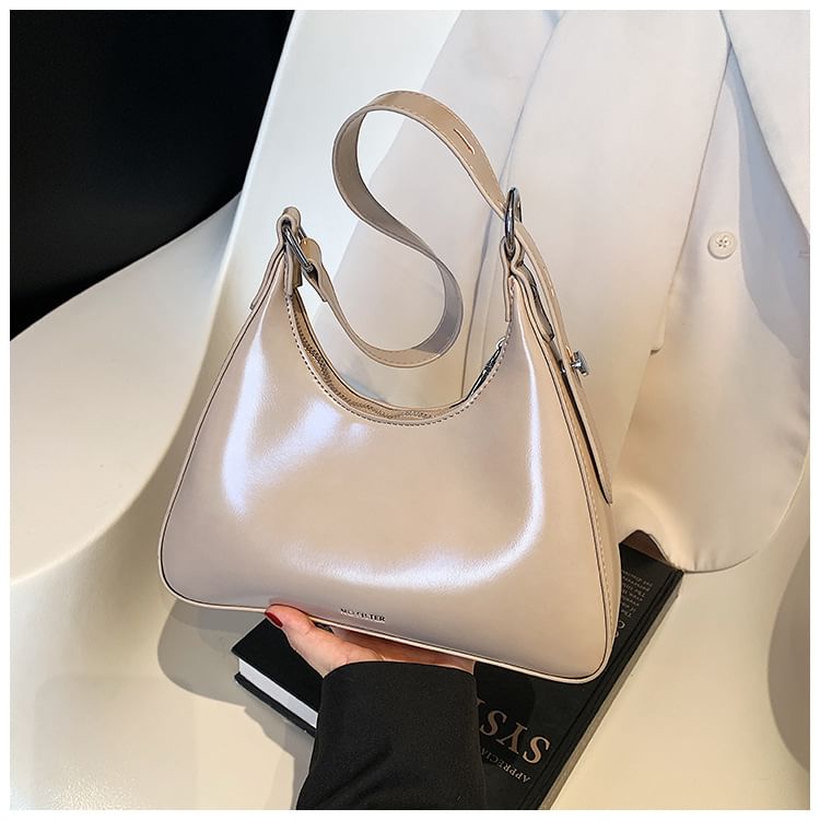 Lettering Leather Bag Faux Tote