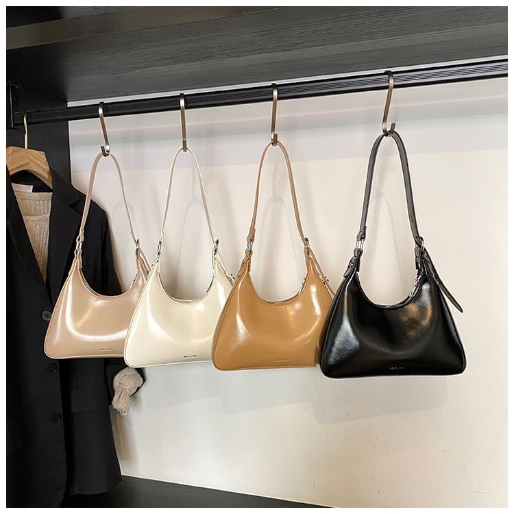 Lettering Leather Bag Faux Tote