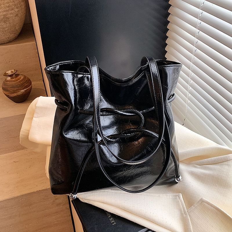 Tote Faux Leather Knot Bag