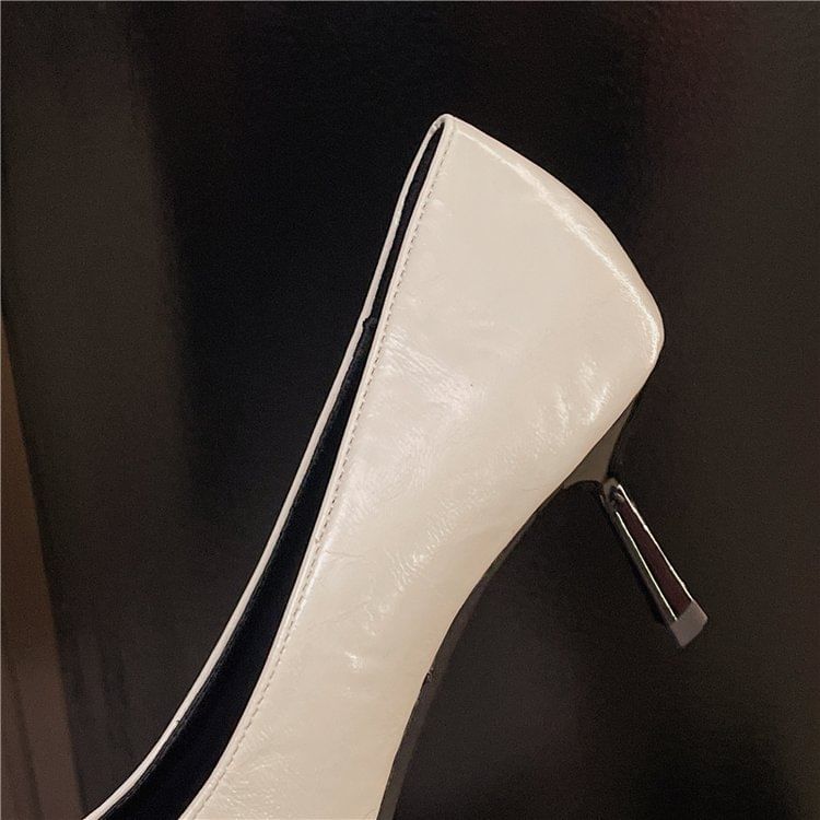Toe Heel Pumps Lace-Up High Pointed