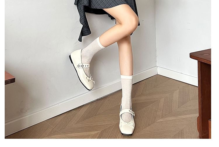 Shoes Mary Bow Square-Toe Jane