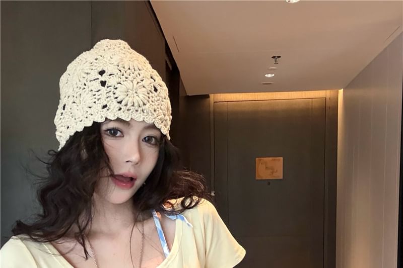 Fit Neck Mock Trim Ruffle Scoop Slim Panel Plaid Short-Sleeve T-Shirt Two-Piece