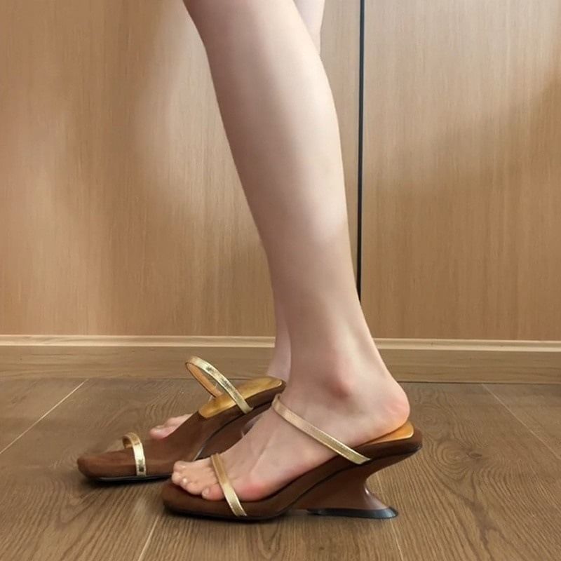 Sandals Wedge Heel Slide