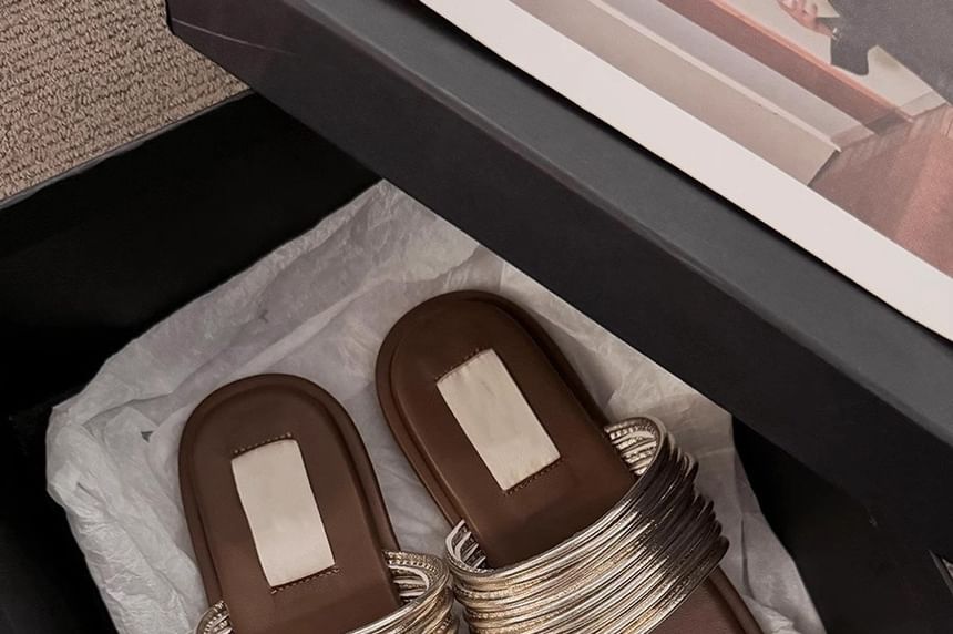 Sandals Slide Flat Loop Toe