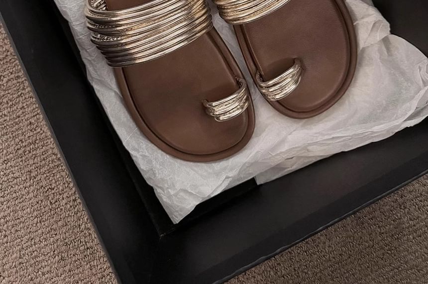 Sandals Slide Flat Loop Toe