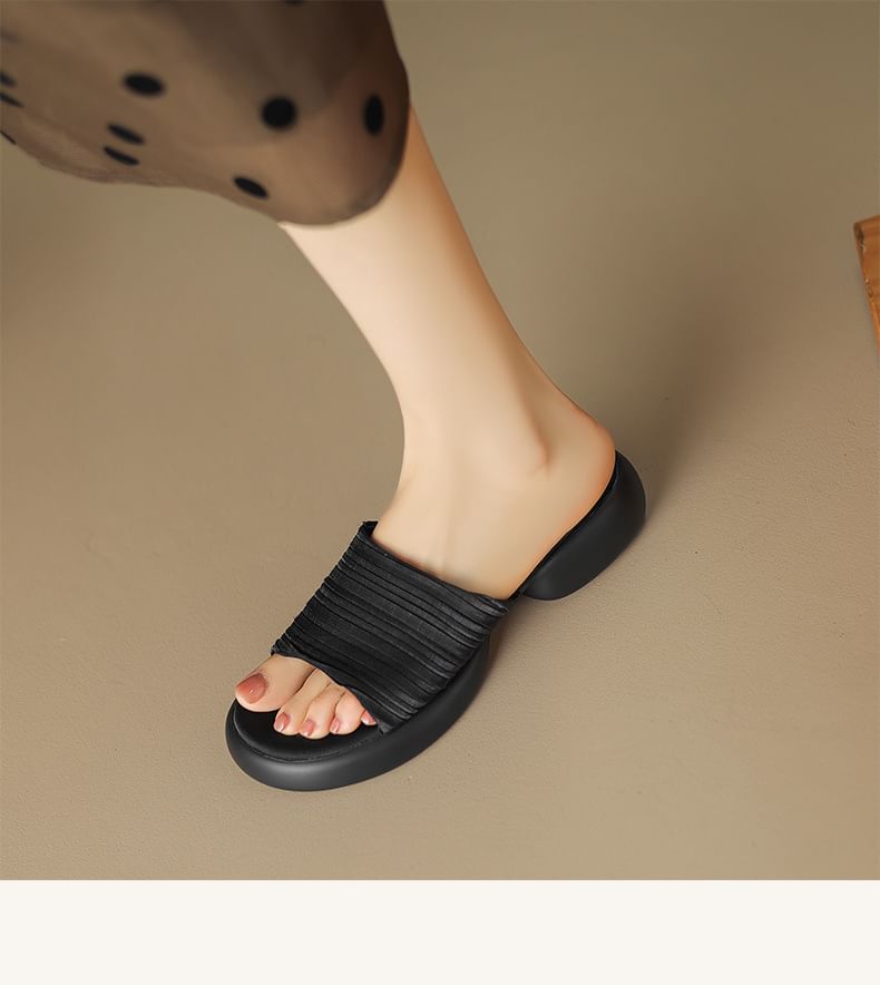 Slide Plain Sandals Platform