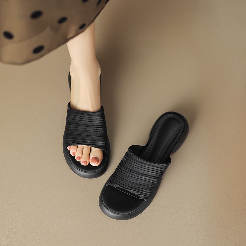Slide Plain Sandals Platform