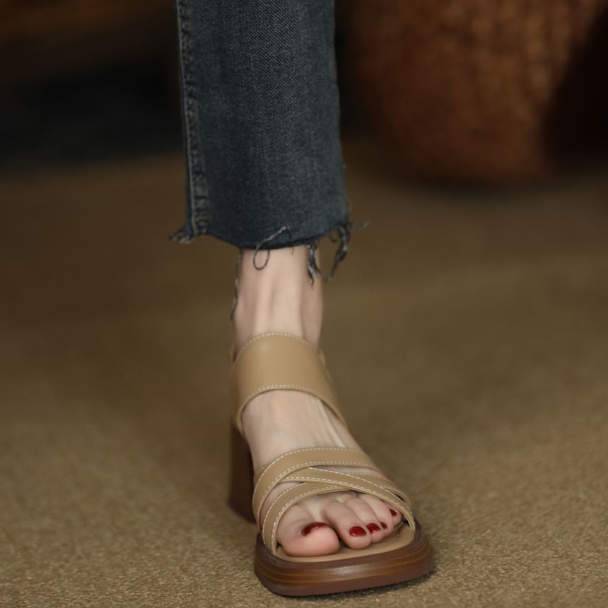 Sandals Strappy Chunky Heel Slingback