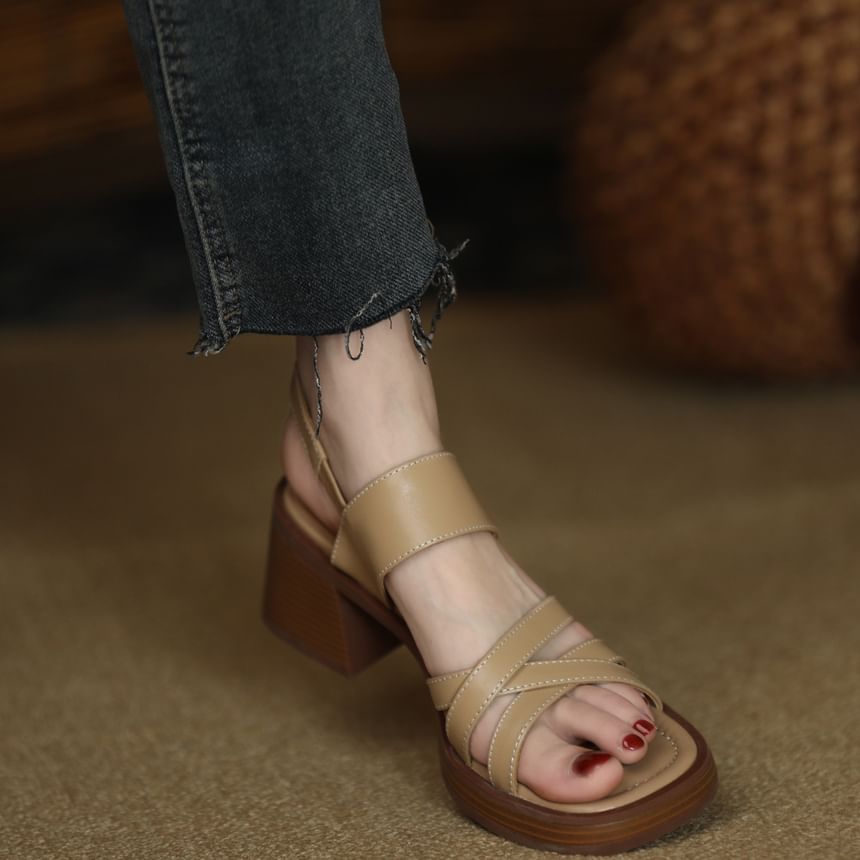 Sandals Strappy Chunky Heel Slingback