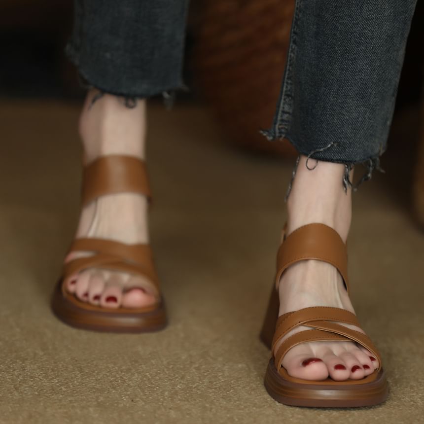 Sandals Strappy Chunky Heel Slingback