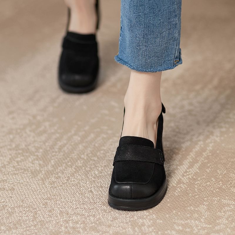 Sandals Slingback Chunky Heel