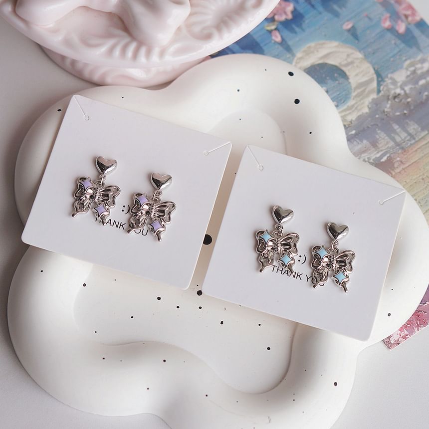 / Drop Earring Clip-On Butterfly