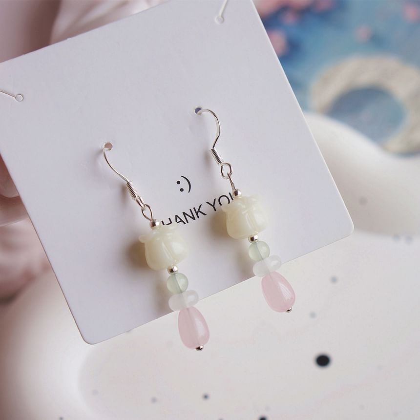 Clip-On Earring Beaded Drop / Flower Hook