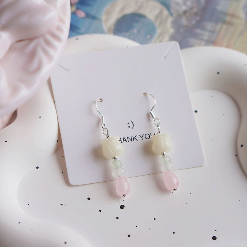 Clip-On Earring Beaded Drop / Flower Hook