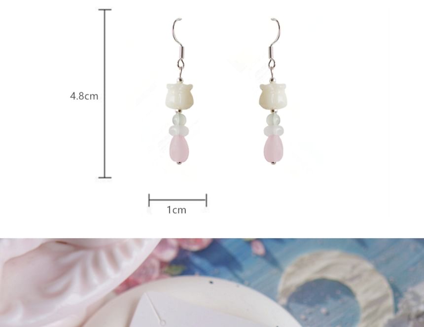 Clip-On Earring Beaded Drop / Flower Hook