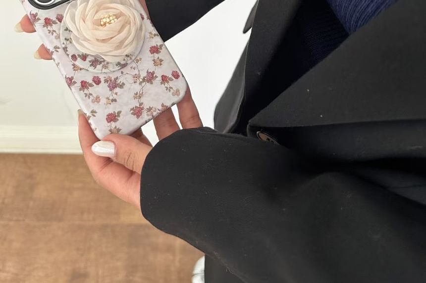 (Compatible Floral with Magnetic Case MagSafe) Phone