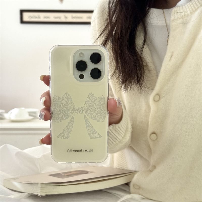 Phone Bow Case Lace