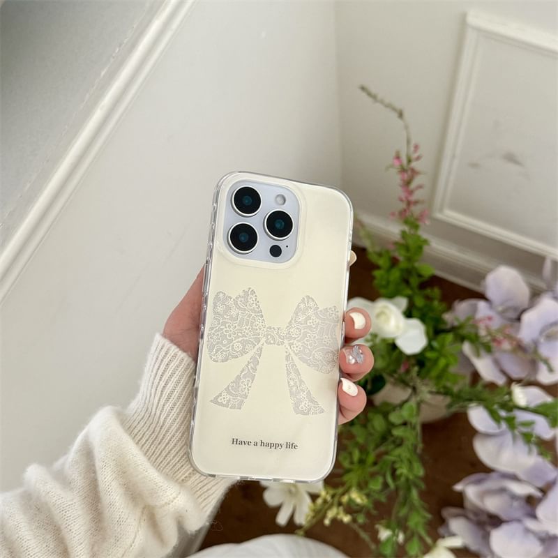 Phone Bow Case Lace