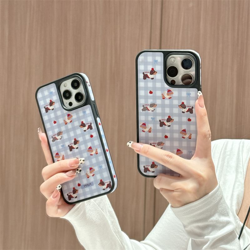 Dog Plaid Case Phone