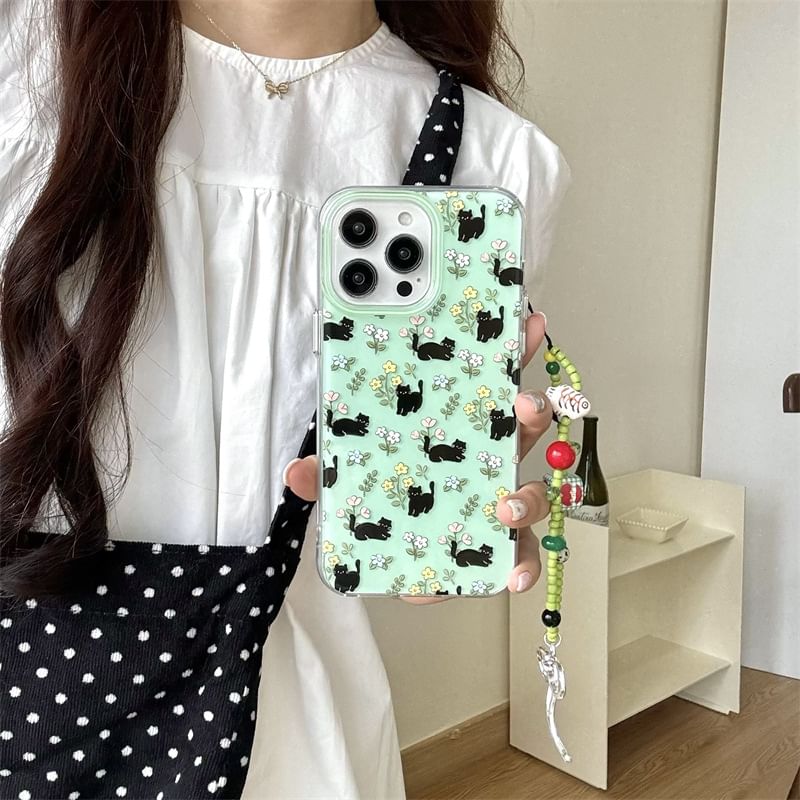 Case Cat Floral Phone