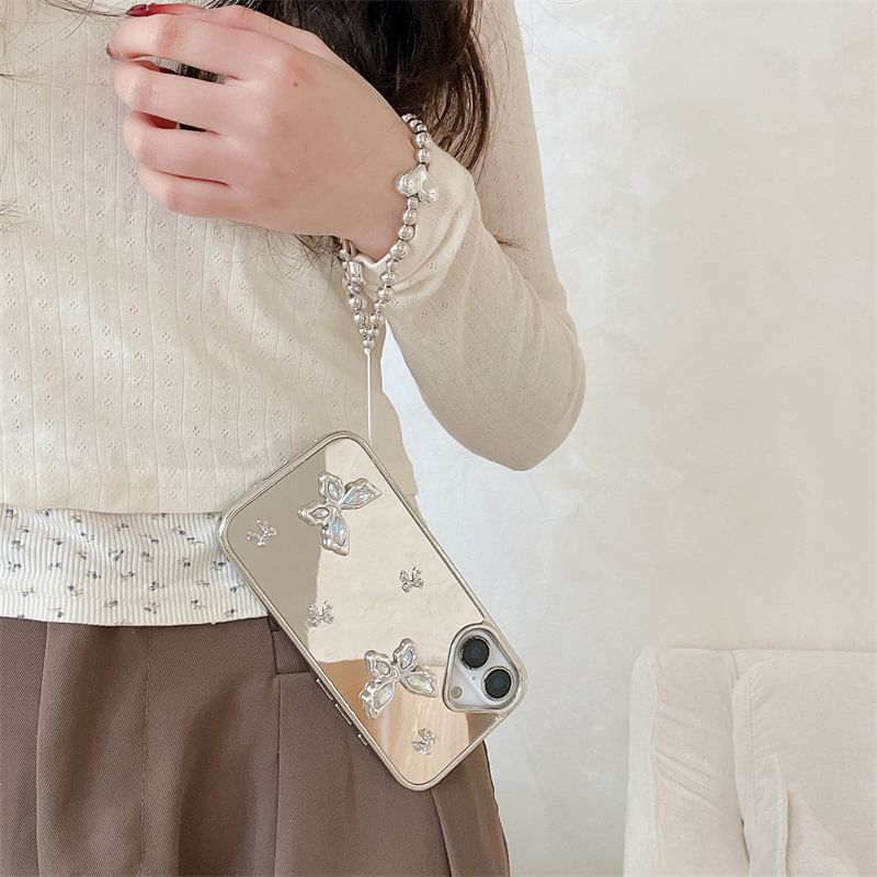 Mirrored Case / Butterfly Phone Charm Set