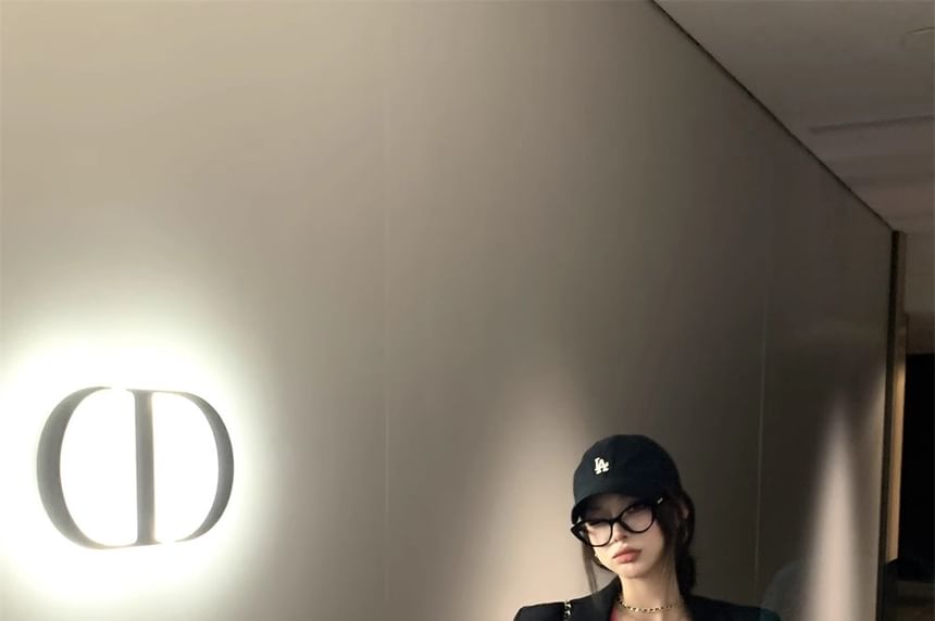 Mock Lapel High Designs) Pencil Tone Skirt Plain Blazer Mini (Various Notch / Two-Piece Two Waist