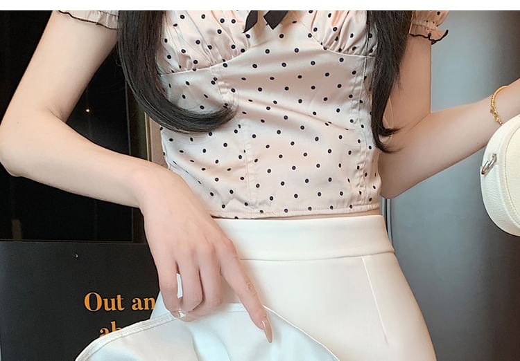 High Mini Trim Ruffle Pencil Rise Skirt