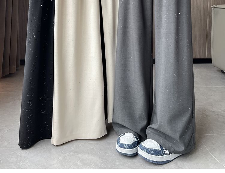 (Various Pants Panel Waist Leg High Dress Sequin Wide Lace Designs)