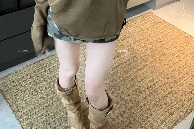 Bralette Top Knit / Plain Long-Sleeve V-Neck