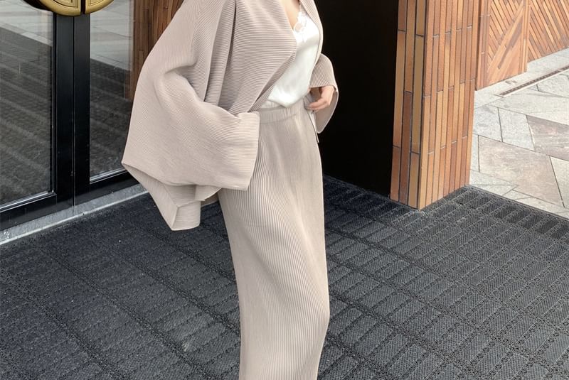 Fringe Skirt Plain Front Camisole Trim Waist Pencil Top Jacket High Open / Lace Maxi V-Neck