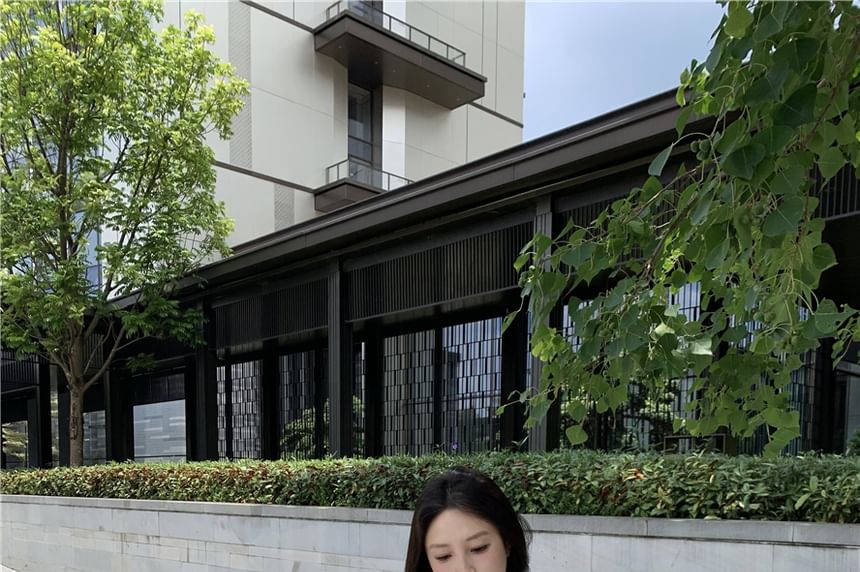 Shorts Cardigan / Round Waist High Neck Padded Camisole V-Neck Top Sweat Plain Lace Panel