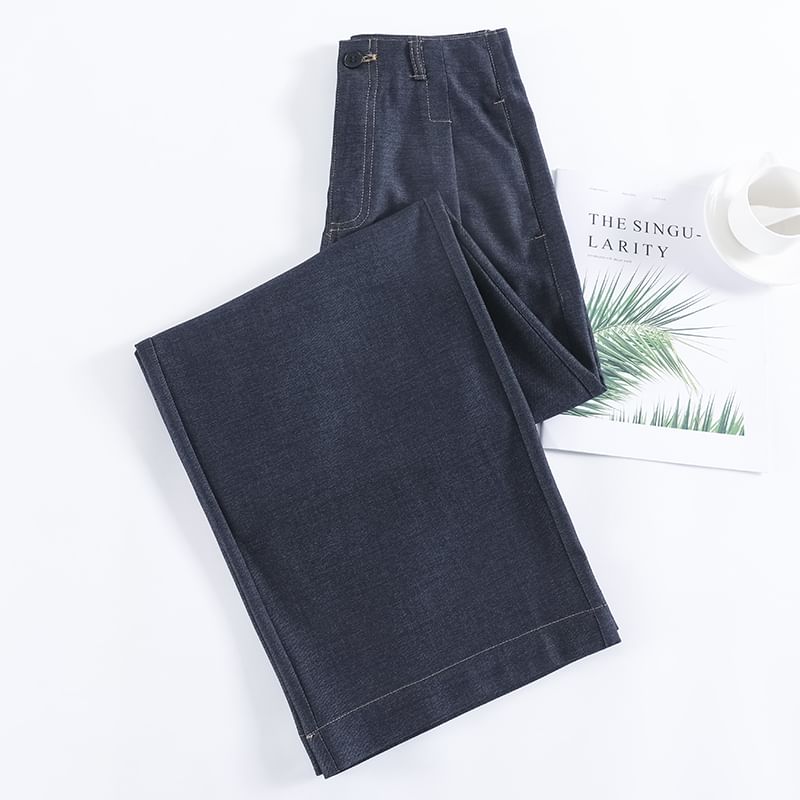 High Designs) Wide Waist Leg Jeans (Various