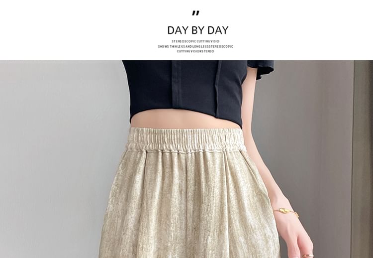 Pants Print Elastic Leg Wide Waist Designs) (Various