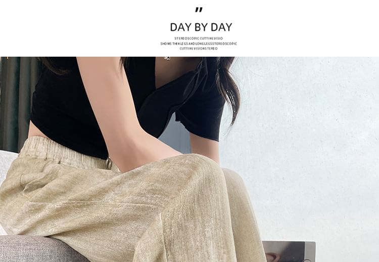 Pants Print Elastic Leg Wide Waist Designs) (Various