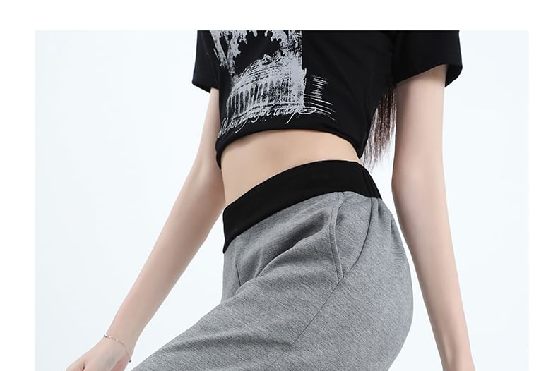 Trim Sweatpants Leg (Various Waist Contrast High Wide Designs)
