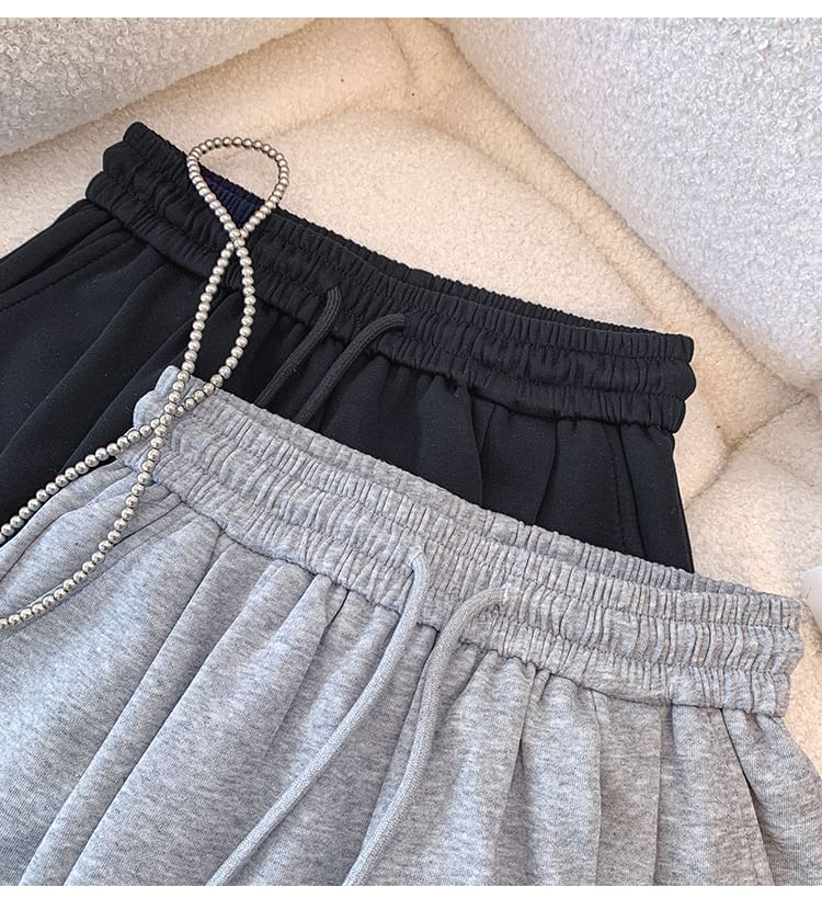 Plain Lace Waist A-Line Mini Drawstring Skirt Trim