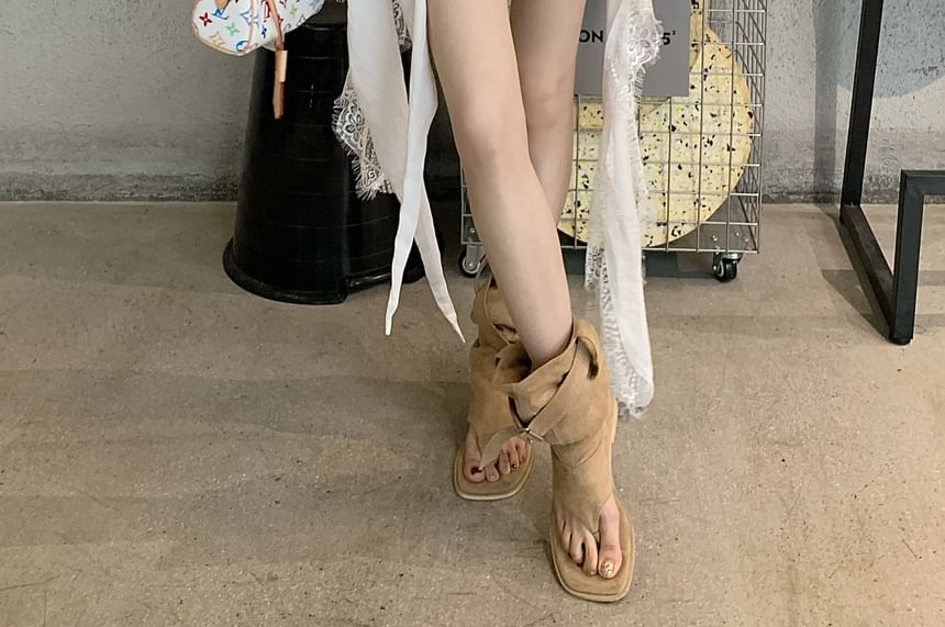 Lace High Waist Trim Wrap Asymmetrical Skort Plain