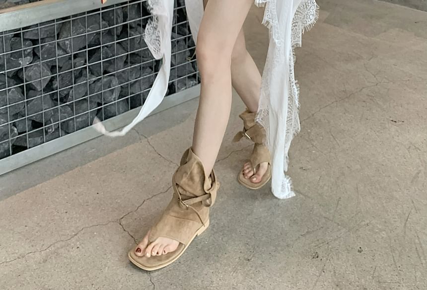 Lace High Waist Trim Wrap Asymmetrical Skort Plain