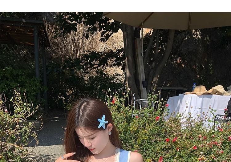 Bow Slim Top Trim Neck Lace Square Tank Fit