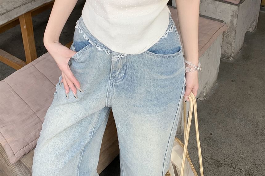 Panel Slim Dotted Bow Fit Top Cami