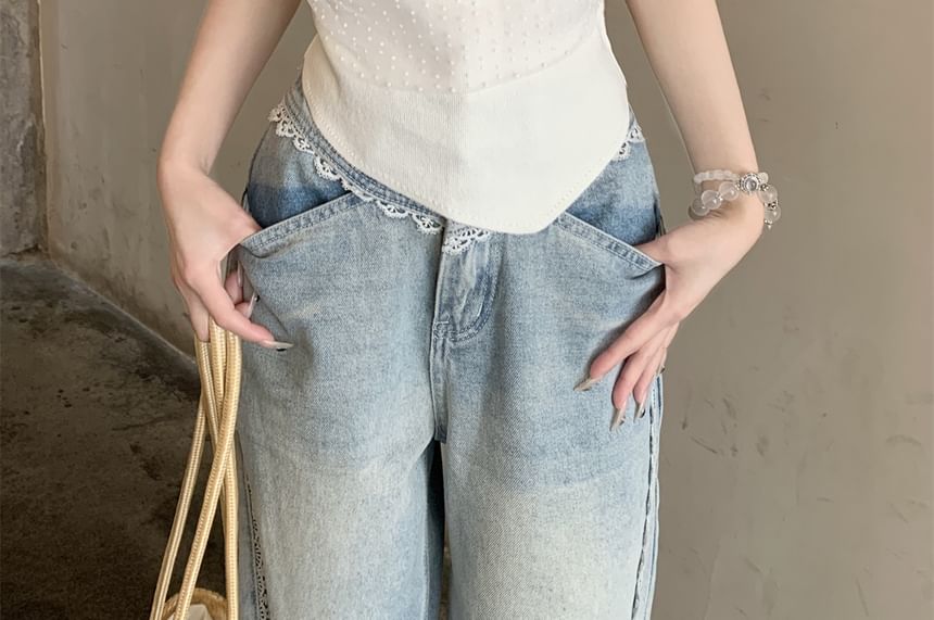 Panel Slim Dotted Bow Fit Top Cami