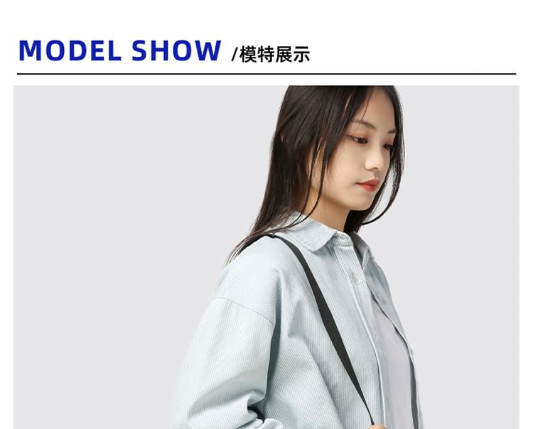 Crossbody Bag Lettering Nylon Print