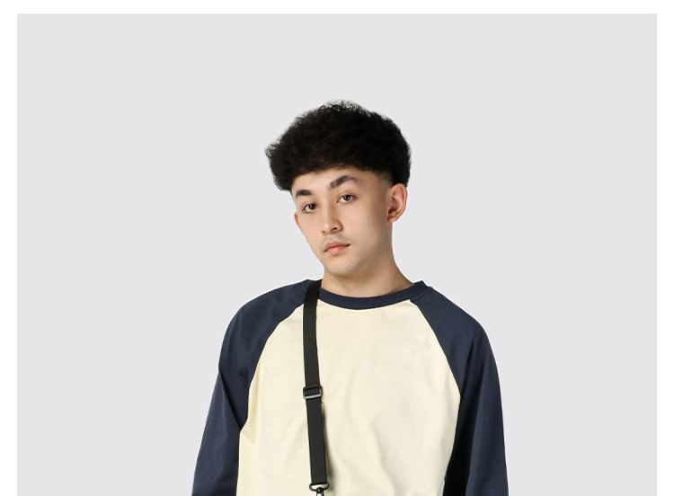 Crossbody Bag Lettering Nylon Print